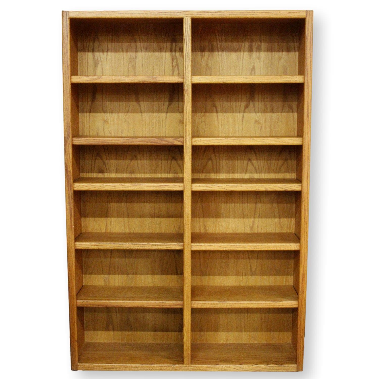 Oak 6' Double Bookcase - Oak - Image 1