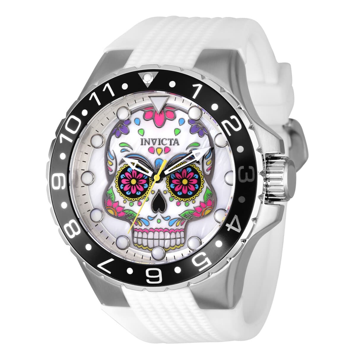 Invicta Men's 50mm AVIATOR Dia De Los Muertos Quartz MOP Skull Dial Watch 36853 - Image 1