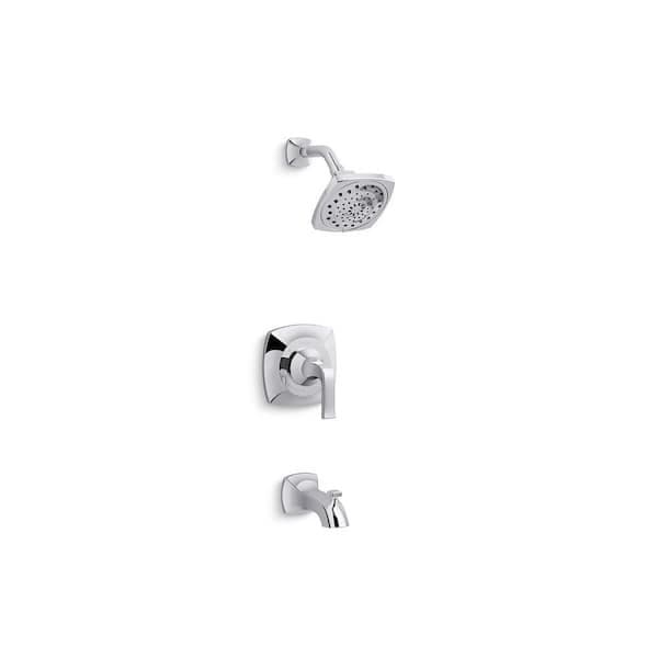 KOHLER Rubicon 1-Handle 3-Spray Wall-Mount Tub and Shower Faucet Valve Included - Image 1