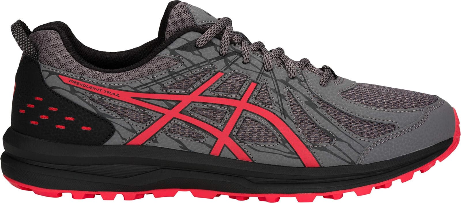 ASICS Men's Frequent Trail Carbon/Red Alert Running Shoe 12 US Extra Wide 4E - Image 1