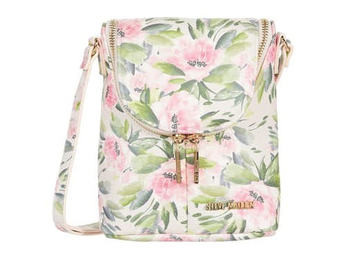 Steve Madden, Balexis Small Floral Crossbody Bag Pink Floral Adjustable Strap - Image 1