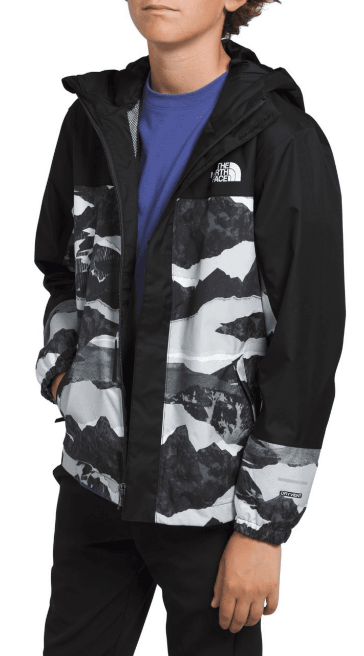 THE NORTH FACE Boys' Antora Waterproof Rain Jacket, Black Mountain Traverse 12 L - Image 1