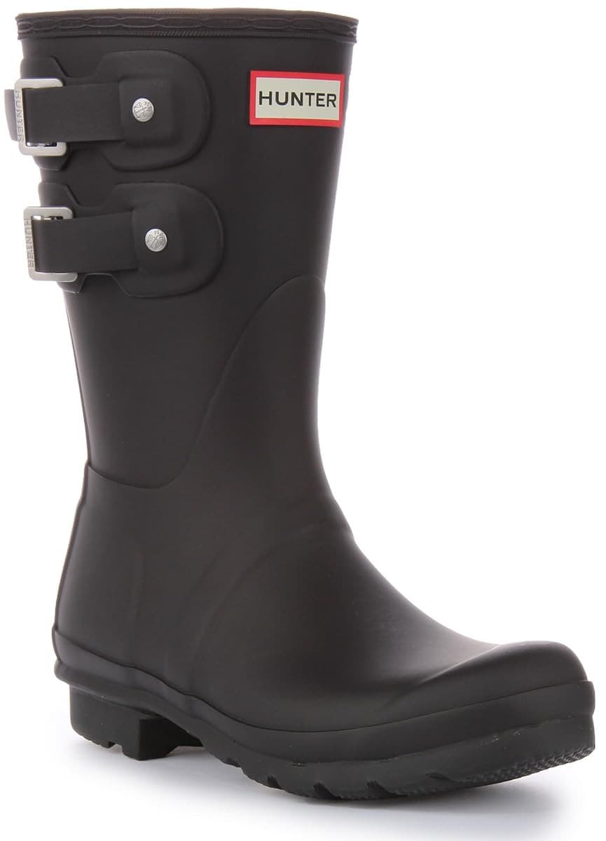 Hunter Short Multi Original Short Rubber Welly Womens Boots Black US 10