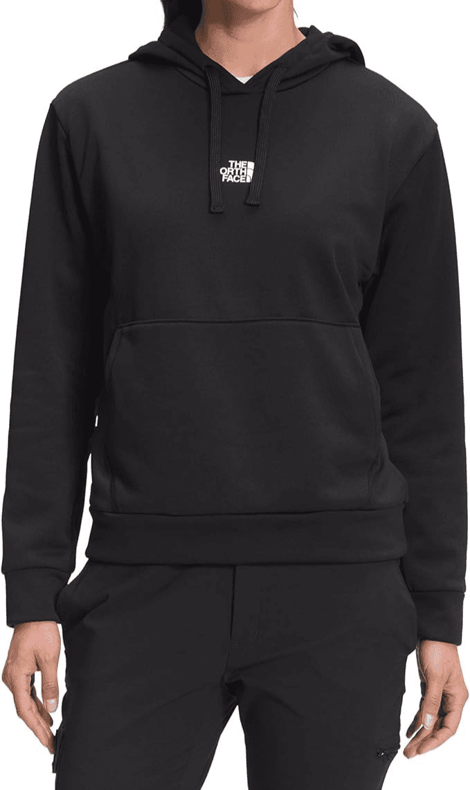 THE NORTH FACE Women's Exploration Pullover Hoodie, TNF Black/TNF White Logo, L - Image 1