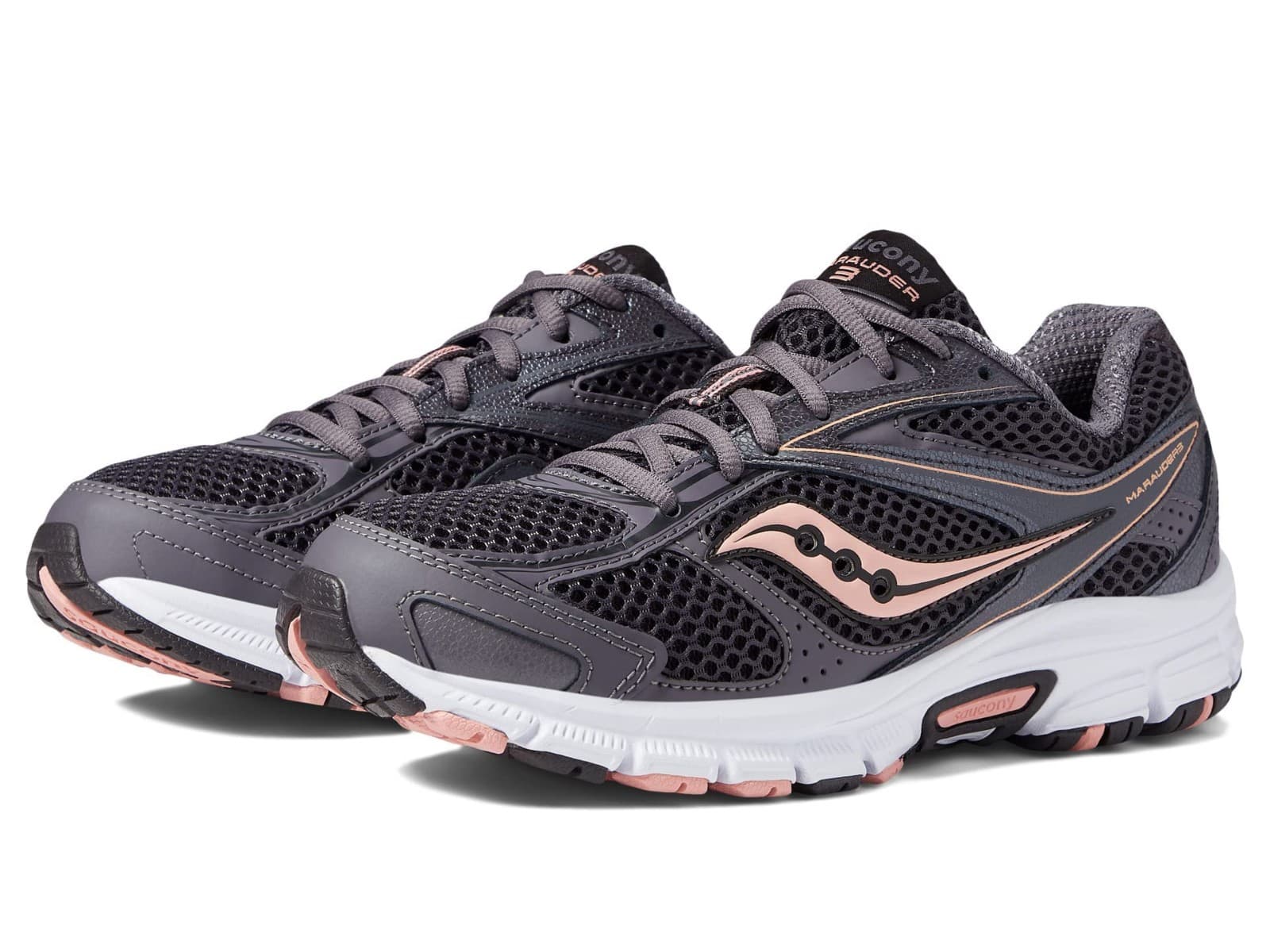 Saucony Grid Marauder 3 Running Shoes Sneakers Womens Slate/Peach, 10.5 US