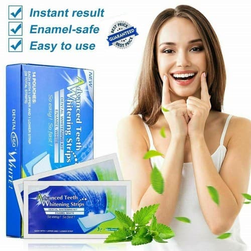 Professional Strength Enamel Safe Advanced Dental Teeth Whitening Strips 56 Ct - Image 1