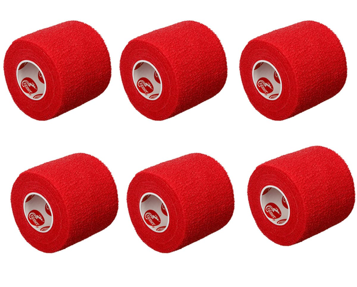 Cramer EcoFlex Stretch Tape Case Red Sport Athletic Bandage Elastic 6 Rolls Red - Image 1