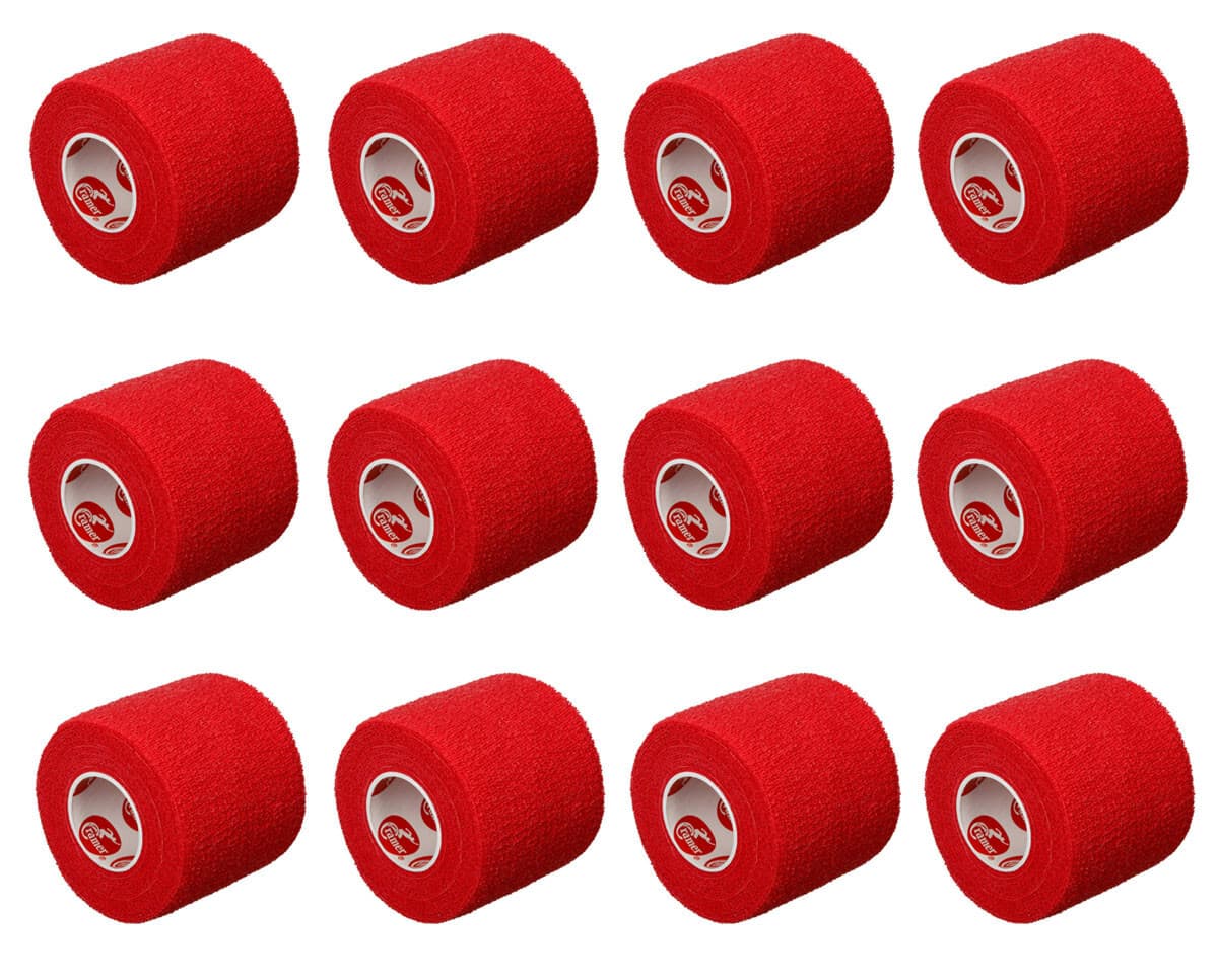 Cramer EcoFlex Stretch Tape Case Red Sport Athletic Bandage Elastic 12 Rolls Red - Image 1