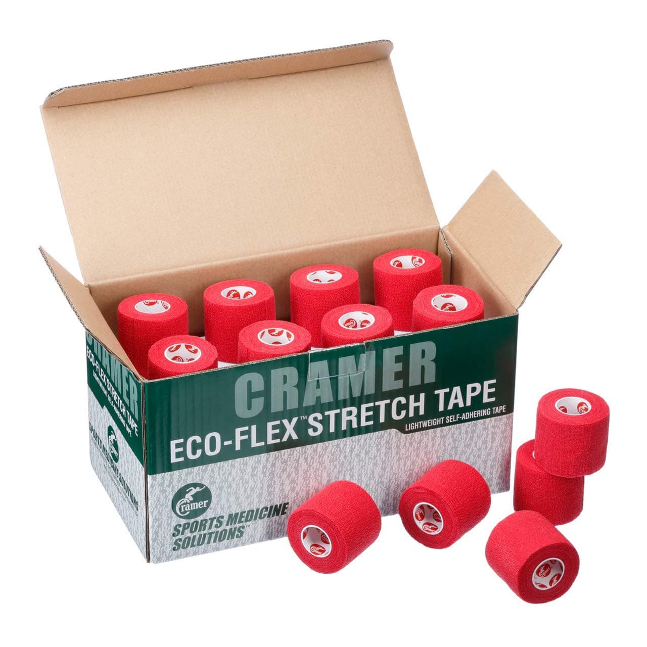 Cramer EcoFlex Stretch Tape Case Red Sport Athletic Bandage Elastic 24 Rolls Red - Image 1