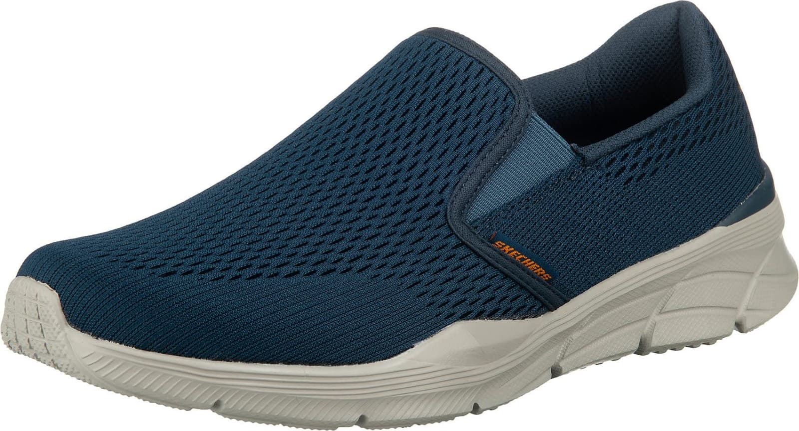 Skechers Mens Slip-on Comfort Loafer, Navy/Orange, 9.5 US - Image 1