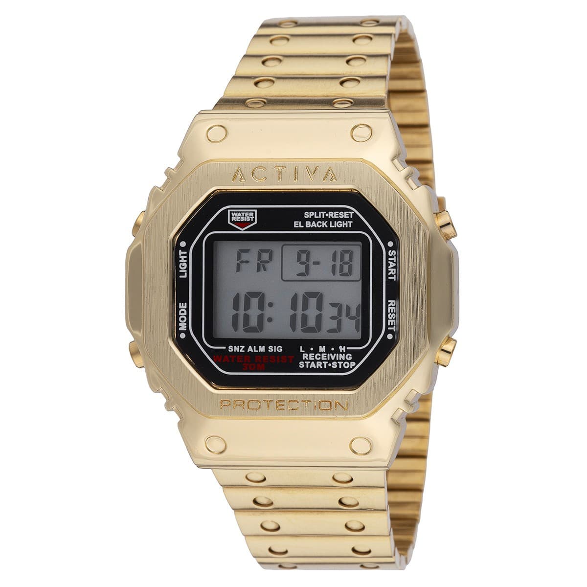 Activa X Invicta Digital Watch 44.5mm Gold ACWM424-002 Unisex - Image 1