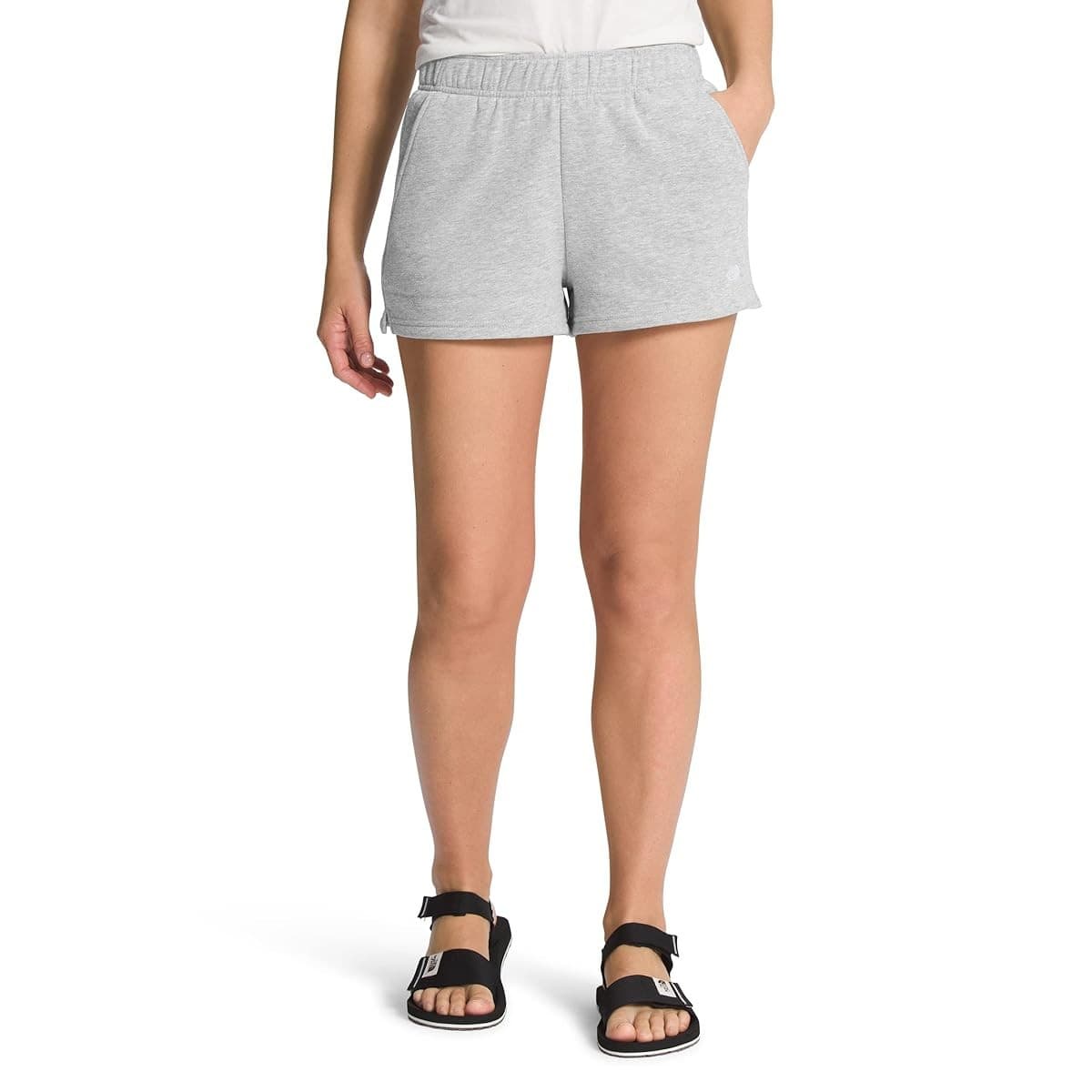 The North Face Half Dome Fleece Womens Shorts Light Grey Heather X-Large Short - Image 1