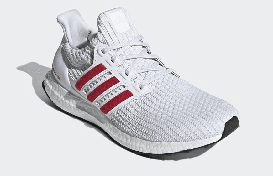 Adidas Ultraboost 4.0 DNA Womens Shoes Color: Footwear White/Silver/RED Size 11 - Image 1