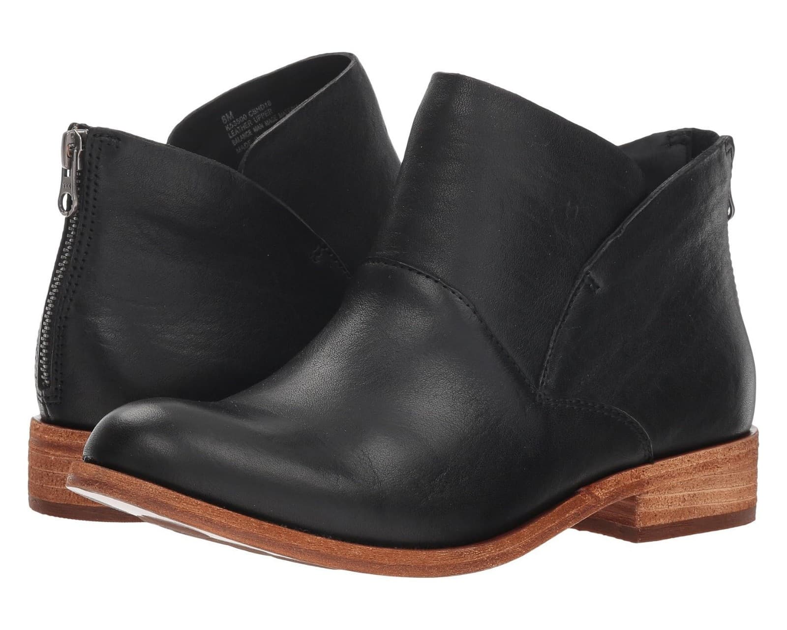 Kork Ease Ryder Ankle Booties Womens 8.5 M Black Leather Back Zip - Image 1