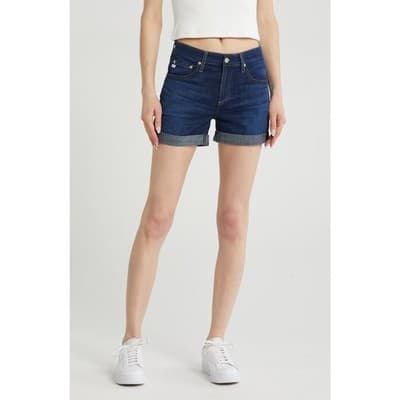 Adriano Goldschmied Size 28R Blue The Hailey Ex-Boyfriend Roll Up Shorts - Image 1
