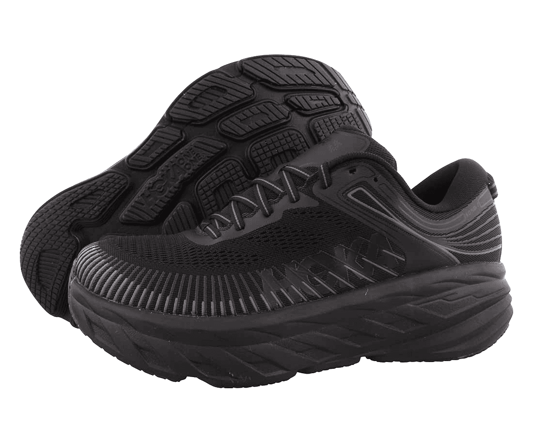 Hoka One One Bondi 7 Size 8 M Black Mens Running Shoes - Image 1