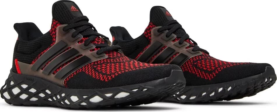 Adidas Ultraboost Web Alphaskin Black/Black/Vivid Red Men's 8 , Women's 9 M - Image 1