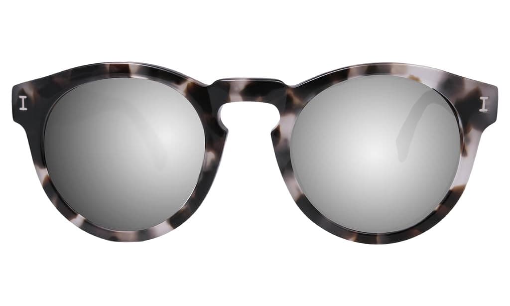 Illesteva Leonard Mirrored Sunglasses White Tortoise/Silver Mirror L-68SM Women - Image 1