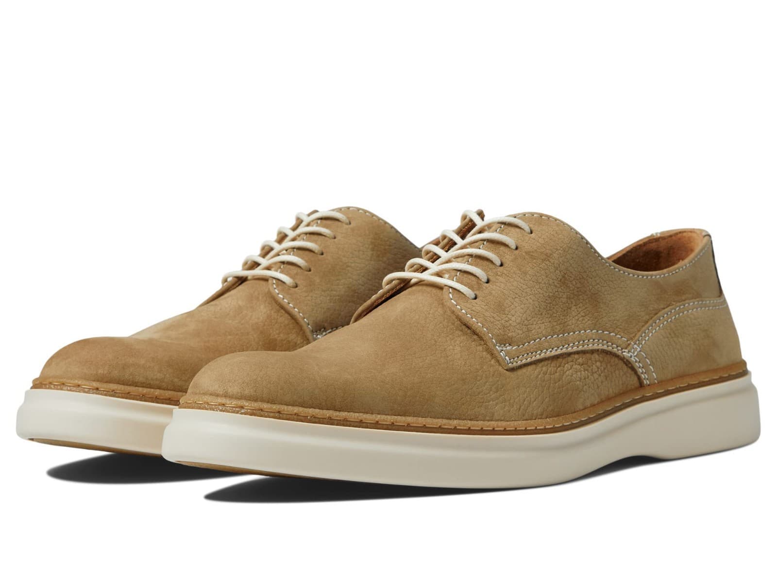 Bruno Magli Sandro Men's Oxford Shoes US 11 M Beige Nubuck Leather Made in Italy - Image 1