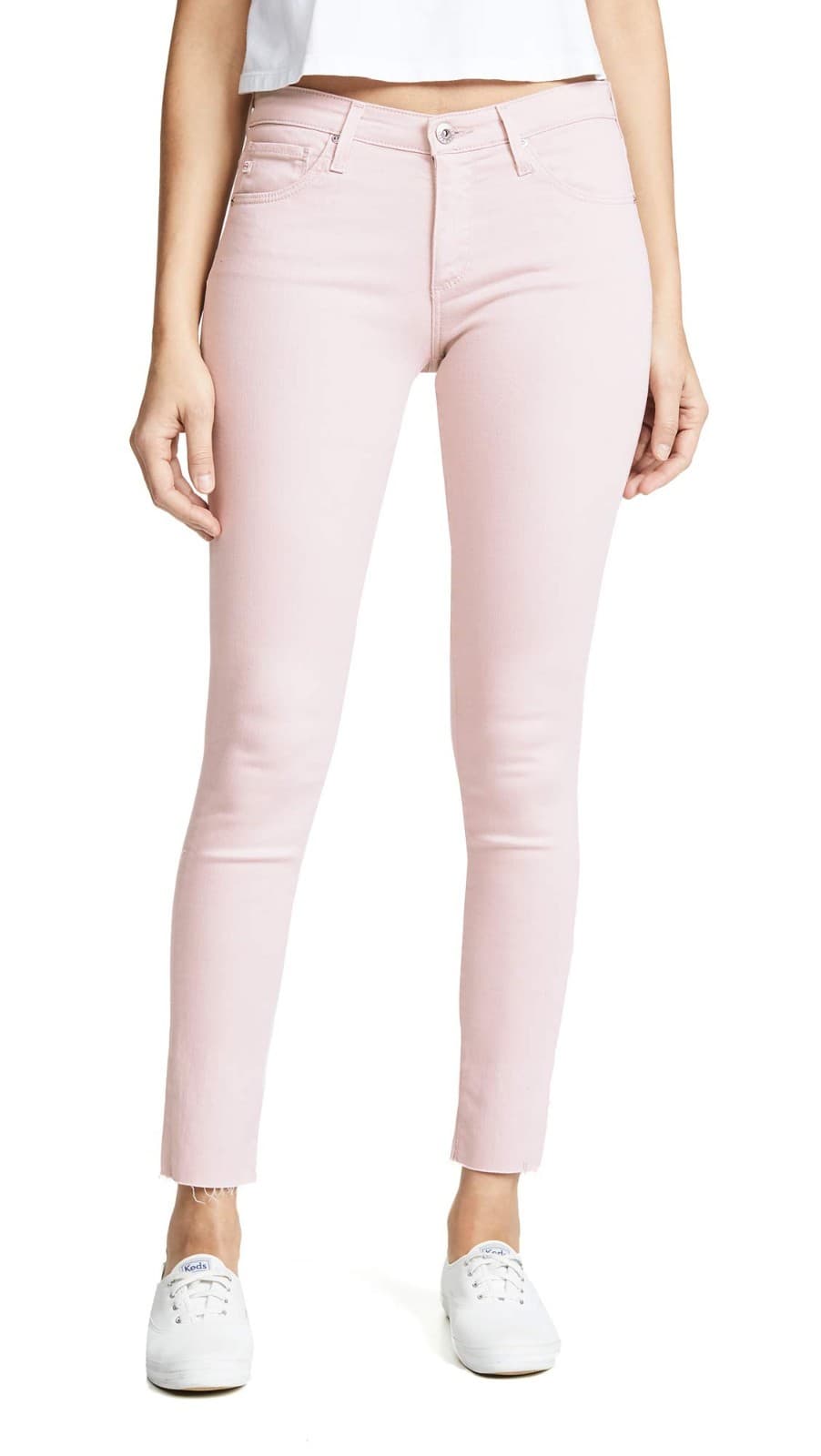 AG Women’s The Legging Ankle Super Skinny Jeans Peaked Pink Denim Size 30 NWT - Image 1