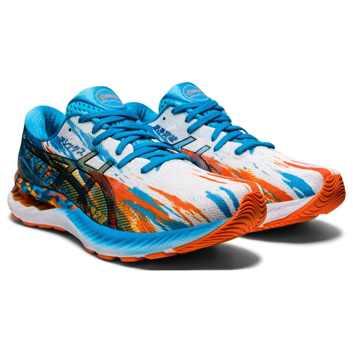 Asics Gel Nimbus 23 Mens Shoe Color Injection Silver Aqua/Marigold Orange 8.5 US - Image 1
