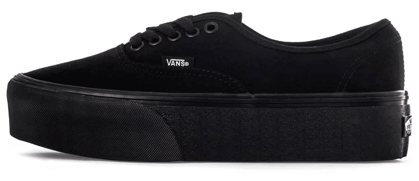 Vans Authentic Stackform Platform Shoe Sneaker Black Men 7/ Women 8.5 - Image 1