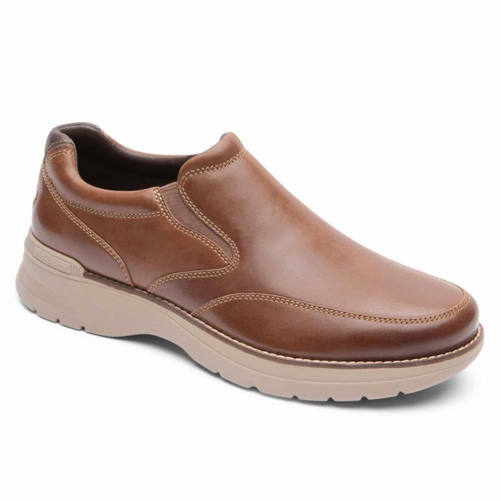 Rockport Prowalker Next Slip-On Men's Shoes Brown Leather 12 Wide EE - Image 1