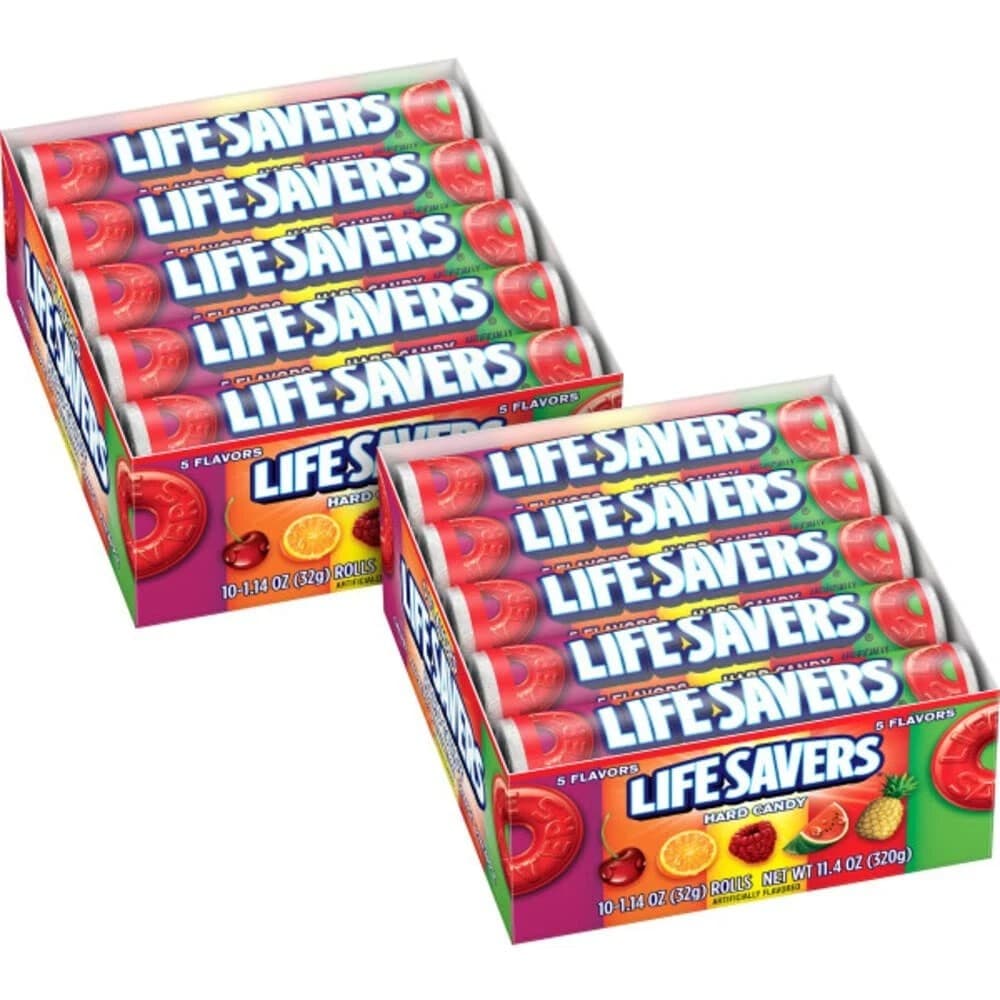 LIFE SAVERS 5 Flavors Hard Candy Rolls, 1.14 Ounce total 20 packs - Image 1