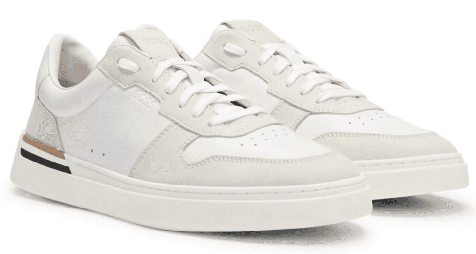 Hugo Boss Clint_Tenn_ltvp Men's Trainers Sneakers Lace-Up Shoes White Size 9 M - Image 1