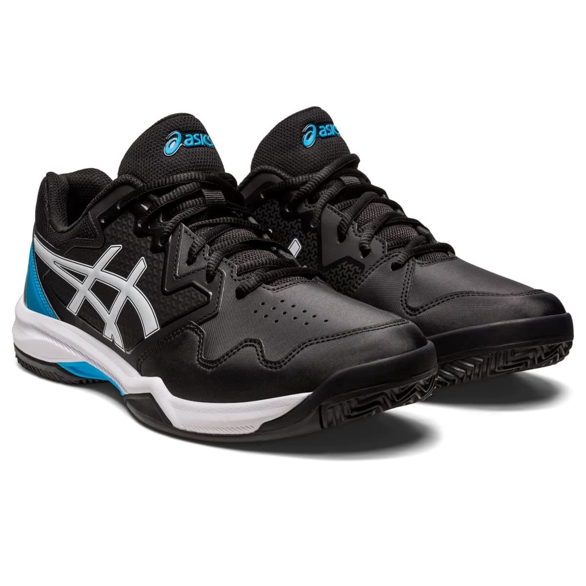 ASICS Gel-Dedicate 7 Men's Tennis Shoes Clay Black/Island Blue 12 M US - Image 1