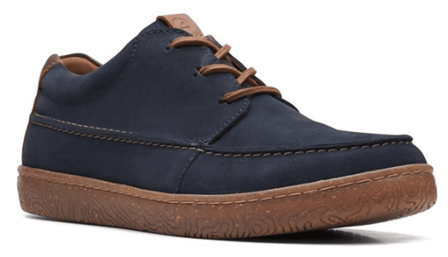 Clarks Hodson Moc Navy Suede Men's Shoes Size 9 - Image 1