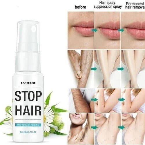 2 Bottles Hair Removal Spray Stop Hair Growth Inhibitor Remover for Face&Body US - Image 1