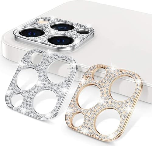 2 PK Camera Screen Protector Bling Glitter Diamond For iPhone 13 12 11 Pro MAX - Image 1
