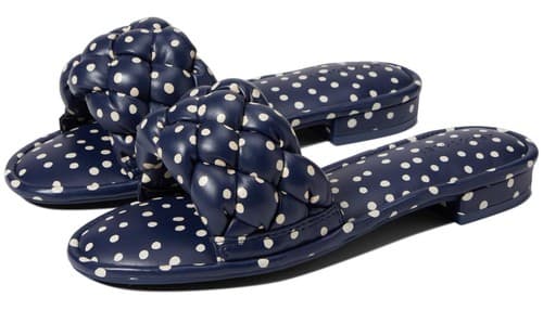 Aerosoles Jerome Slide Sandal In Navy/ Eggshell Polka Dot 11 B M - Image 1