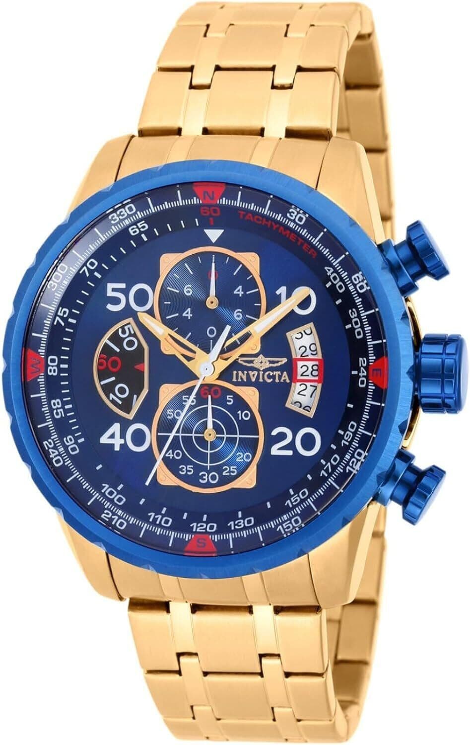 Invicta Men's 19173 Aviator Analog Display Japanese Quartz Gold Watch - Image 1