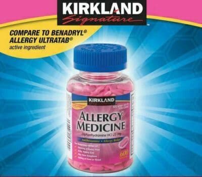 Kirkland Signature Allergy Relief Medicine Diphenhydramine HCI 25mg 600 Minitabs - Image 1