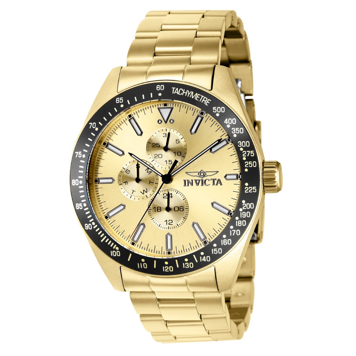 Invicta Aviator Storm Men's Watch - Analog Display Japanese Quartz 45mm, Gold - Image 1