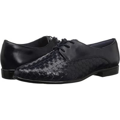 Trotters Womens Dress Shoe Lizzie Herringbone Oxford 8.5 M Loafer Black - Image 1
