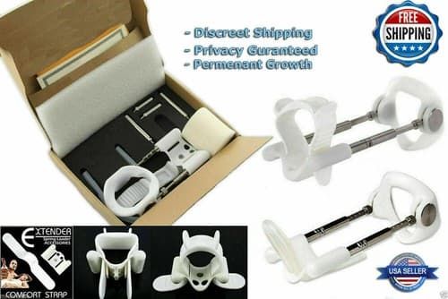 12" Hybrid Pro Silver Male Penis Extender Enlargement System Enlarger Stretcher - Image 1
