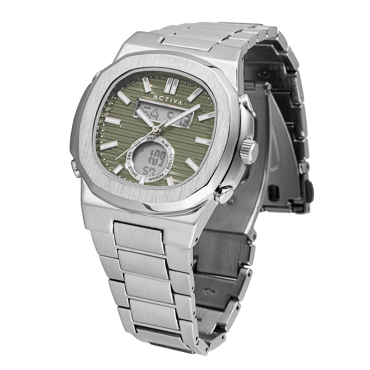 Activa X Invicta Orion Digital Men's Watch - 42.2mm, Silver - Image 1