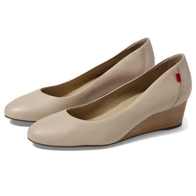 MARC JOSEPH NEW YORK Prospect Wedge Heel Sandal Women's US 8.5 M Nude Napa Soft - Image 1