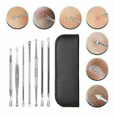 Acne Needle Blackhead Remover Pimple Blemish Comedone Extractor Tool Kit 7 Pcs - Image 1