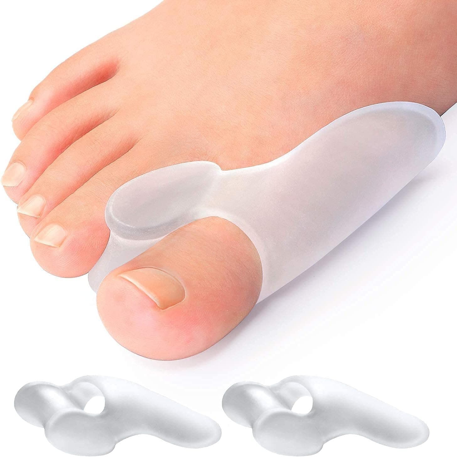 12 Pcs Gel Big Toe Bunion Guards Toe Spreaders Pain Relief Crooked Overlapping - Image 1