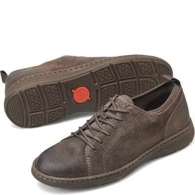 Born Miles Mens Size 9 M Distressed Leather Taupe Mud Distressed Casual Shoes - Image 1