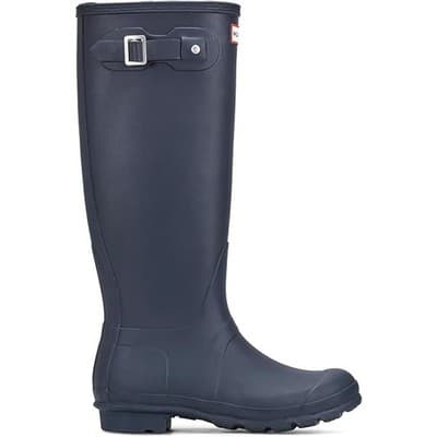 NEW HUNTER Women's ORIGINAL TALL RAIN BOOTS WATERPROOF Navy Matt SIZE 11 - Image 1
