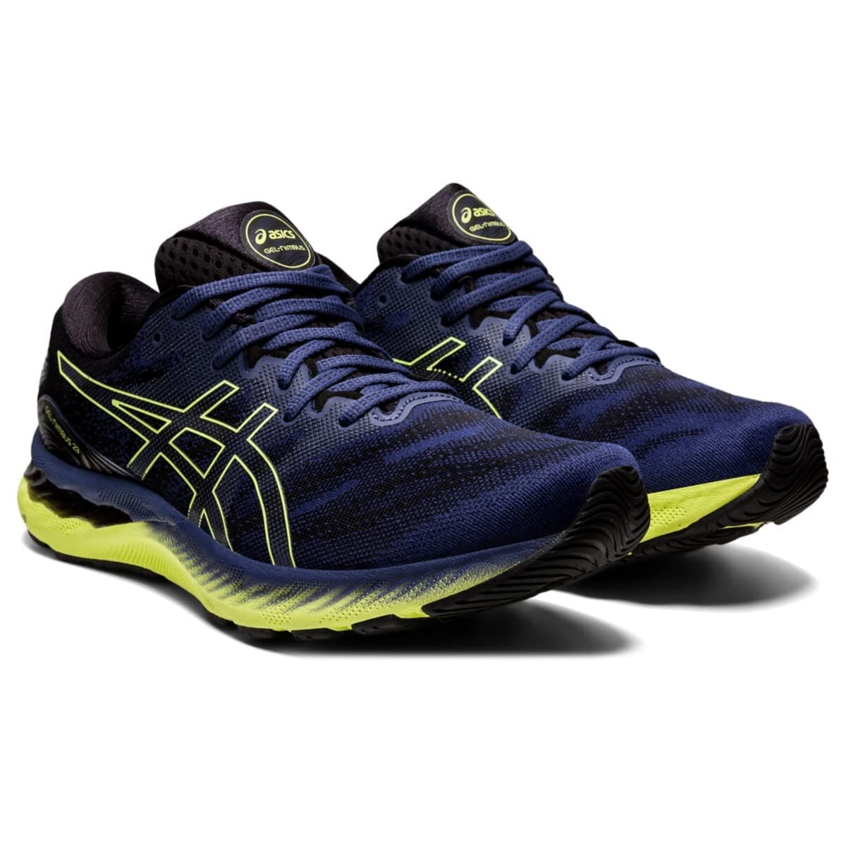 ASICS Men Gel Nimbus 23 Running Shoes Thunder Blue/Glow Yellow 7 B - Image 1