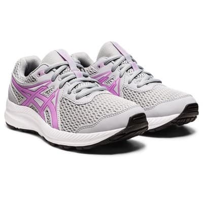 ASICS Girl's Contend 7 GS (Little Kid/Big Kid) Piedmont Grey/Lavender Glow 5.5 B - Image 1