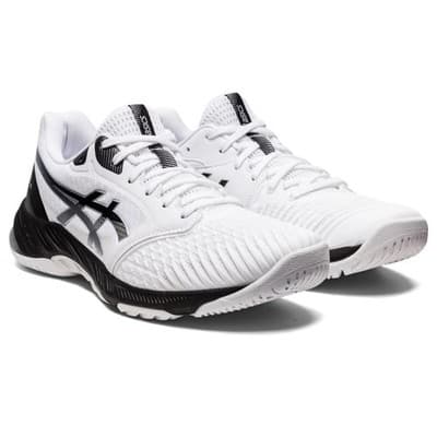 ASICS Men's Netburner Ballistic FlyteFoam 3 Volleyball Shoes, 13 US, White/Black - Image 1