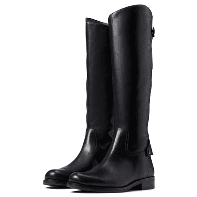 NEW Sam Edelman Mikala 9 M Black Leather Riding Knee High Boots Wide Calf Zip - Image 1