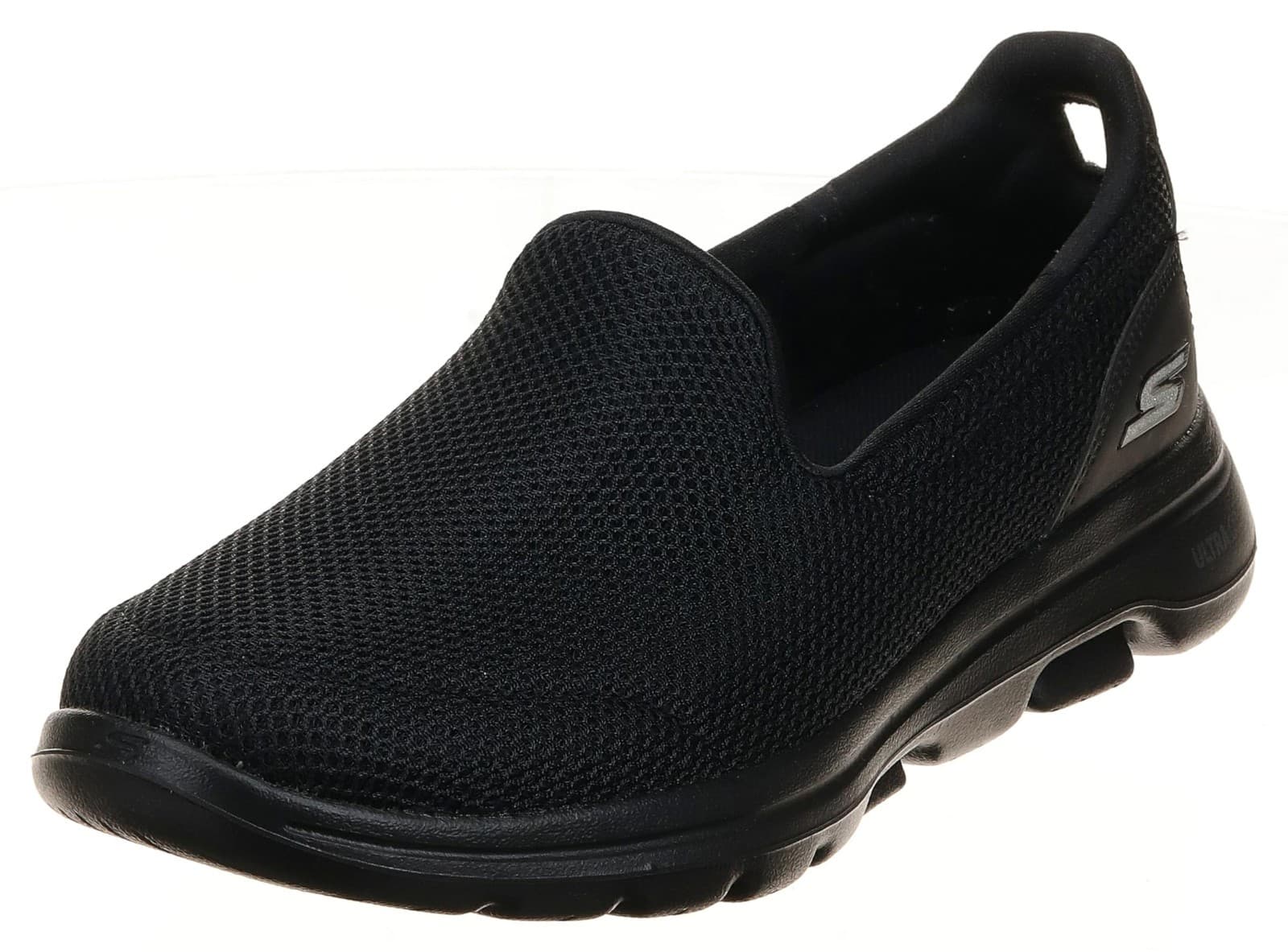 Skechers Go Walk 5 Women's Slip On Shoes, Black & White Size 7 - Image 1